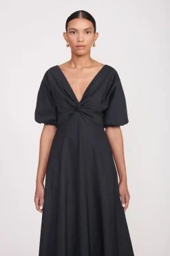 STAUD FINLEY DRESS   BLACK