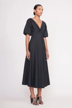 STAUD FINLEY DRESS   BLACK