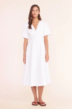 STAUD FINLEY DRESS   WHITE Online