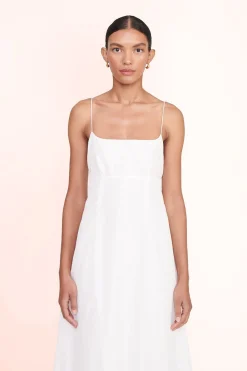STAUD FLORENCE DRESS   WHITE Clearance