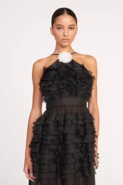 STAUD FLORIAN DRESS   BLACK New
