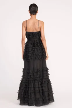 STAUD FLORIAN DRESS   BLACK New