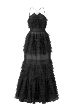 STAUD FLORIAN DRESS   BLACK New
