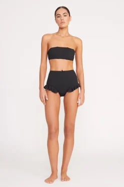 STAUD FLOURISH HIGH RISE BIKINI BOTTOM BLACK Sale