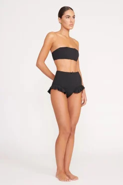 STAUD FLOURISH HIGH RISE BIKINI BOTTOM   BLACK Sale