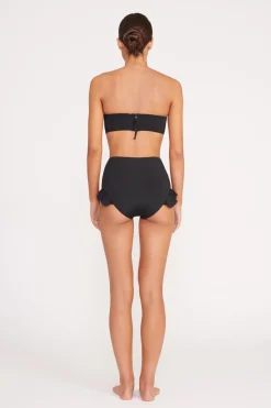 STAUD FLOURISH HIGH RISE BIKINI BOTTOM   BLACK Sale