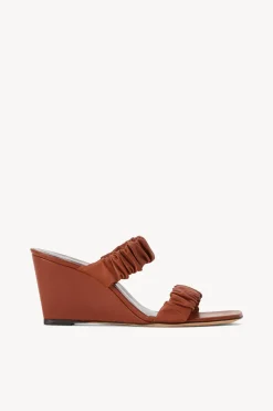 STAUD FRANKIE WEDGE   TAN Discount