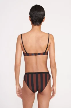 STAUD GEMMA BIKINI BOTTOM  BLACK TAN SEASHORE STRIPE BLACKTANSEASHORESTRIPE Outlet