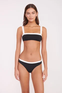 STAUD GEMMA BIKINI BOTTOM BLACK WHITE BLACKWHITE Sale
