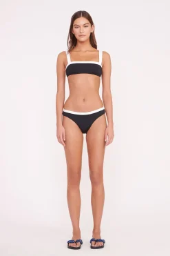 STAUD GEMMA BIKINI BOTTOM  BLACK WHITE BLACKWHITE Sale