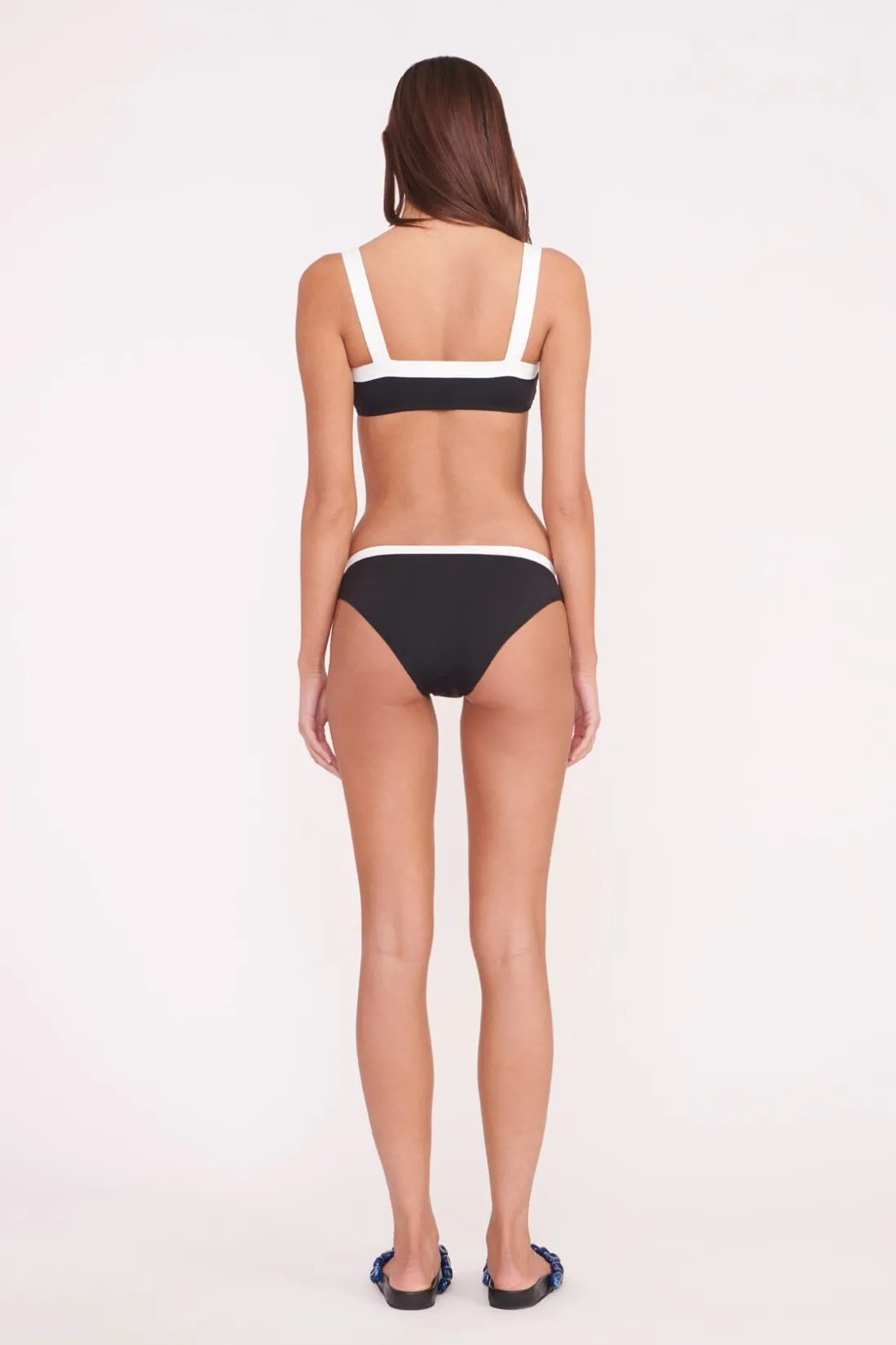 STAUD GEMMA BIKINI BOTTOM BLACK WHITE BLACKWHITE Sale