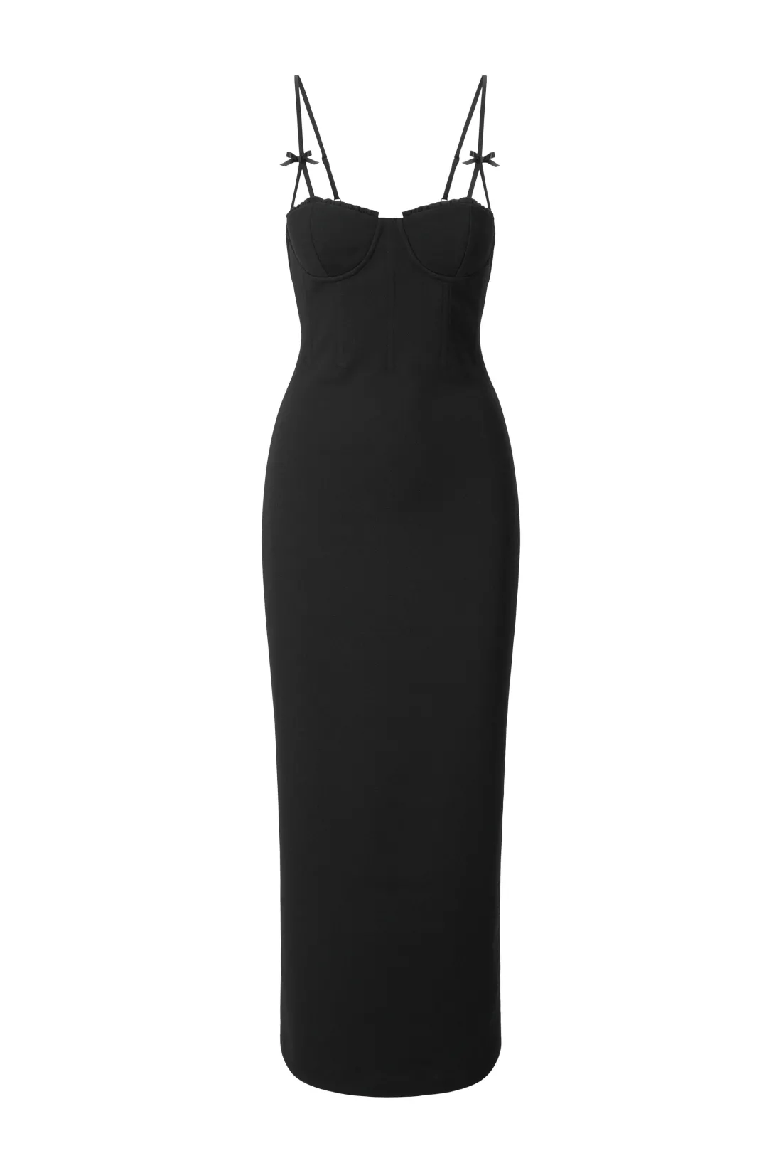 STAUD GEORGINA DRESS BLACK