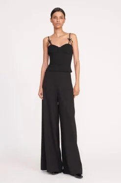STAUD GEORGINA TOP   BLACK Clearance