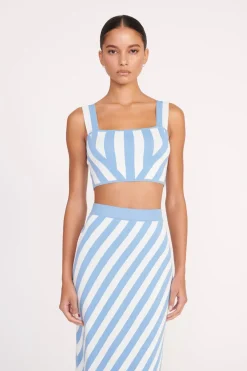 STAUD GIOVANNI SKIRT  BLUE SEASHORE STRIPE BLUESEASHORESTRIPE New