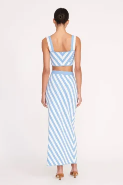 STAUD GIOVANNI SKIRT  BLUE SEASHORE STRIPE BLUESEASHORESTRIPE New