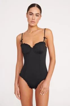 STAUD GOSSAMER ONE PIECE   BLACK Hot