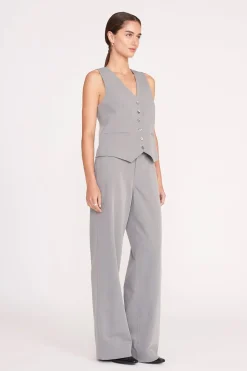 STAUD GRAYSON PANT  HEATHER GREY SUITING HEATHERGREY New