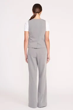 STAUD GRAYSON PANT  HEATHER GREY SUITING HEATHERGREY New