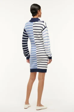 STAUD HAMPTON MINI DRESS  ADRIATIC STRIPE ADRIATICSTRIPE Hot