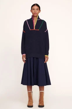 STAUD HAMPTON SWEATER  NAVY MULTI NAVYMULTI