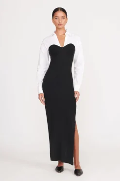 STAUD HAZEL DRESS  BLACK WHITE BLACKWHITE Outlet