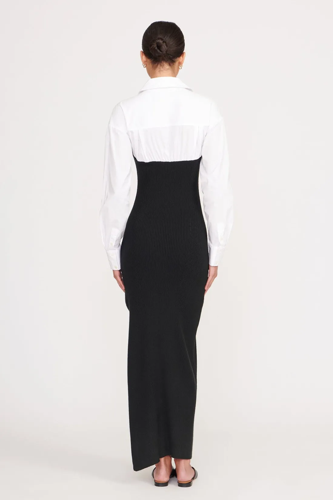 STAUD HAZEL DRESS BLACK WHITE BLACKWHITE Outlet