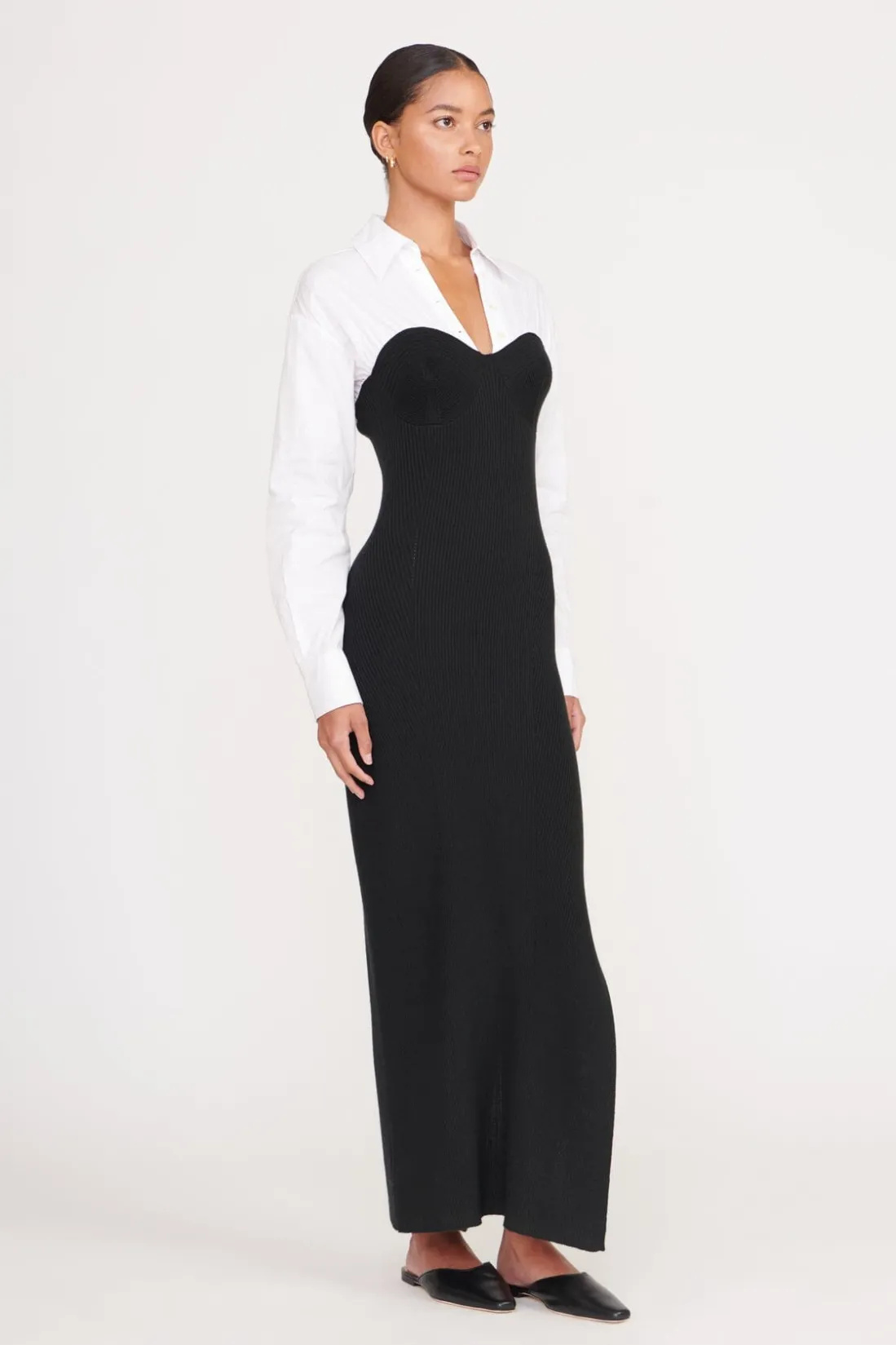 STAUD HAZEL DRESS BLACK WHITE BLACKWHITE Outlet