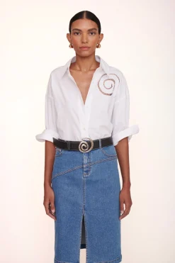 STAUD HUDSON SKIRT MEDIUM WASH MEDIUMWASH Clearance