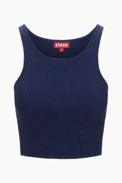 STAUD IBISCO CROPPED TANK   NAVY Hot