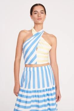 STAUD IDALINO SKIRT  BUTTERCUP SEASHORE STRIPE BUTTERCUPSEASHORESTRIPE New