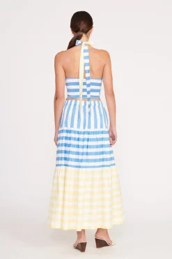 STAUD IDALINO SKIRT  BUTTERCUP SEASHORE STRIPE BUTTERCUPSEASHORESTRIPE New