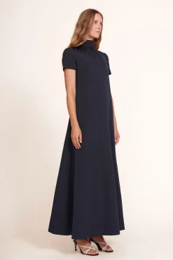 STAUD ILANA DRESS   NAVY
