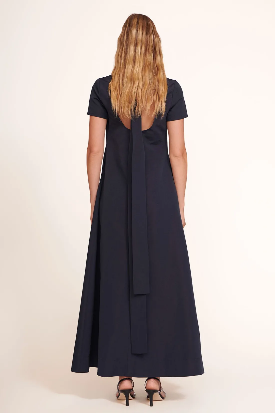 STAUD ILANA DRESS   NAVY
