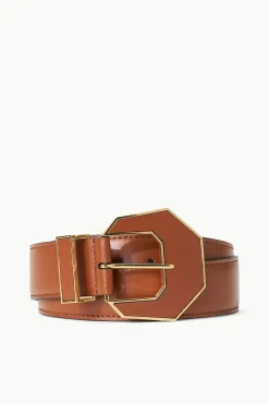 STAUD INLAY BUCKLE BELT   TAN Discount