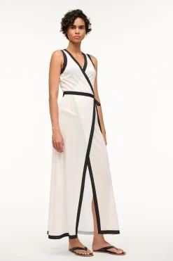 STAUD ISCHIA COVERUP DRESS  WHITE BLACK WHITEBLACK Discount