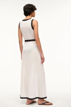STAUD ISCHIA COVERUP DRESS  WHITE BLACK WHITEBLACK Discount