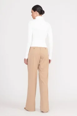 STAUD JACE TOP IVORY