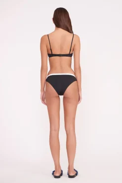 STAUD JO BALCONETTE BIKINI TOP  BLACK WHITE BLACKWHITE Clearance