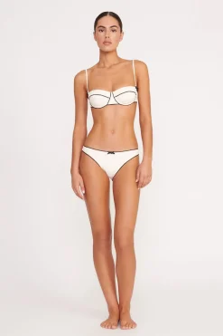 STAUD JO BALCONETTE BIKINI TOP  IVORY BLACK IVORYBLACK Outlet