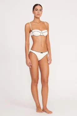 STAUD JO BALCONETTE BIKINI TOP  IVORY BLACK IVORYBLACK Outlet