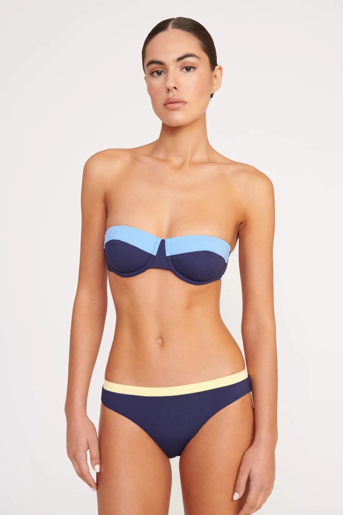 STAUD JO BALCONETTE BIKINI TOP NAVY COLORBLOCK NAVYCOLORBLOCK Online