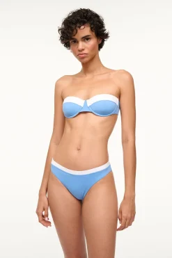 STAUD JO BALCONETTE BIKINI TOP  AZURE WHITE AZUREWHITE Best
