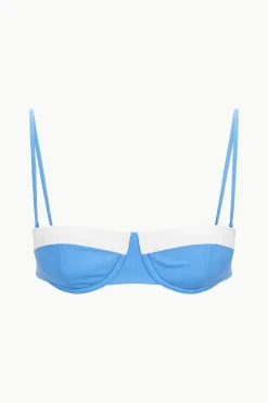 STAUD JO BALCONETTE BIKINI TOP  AZURE WHITE AZUREWHITE Best