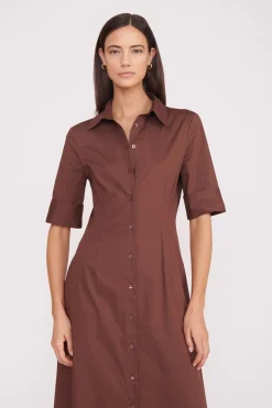 STAUD JOAN MAXI DRESS   MAHOGANY Discount