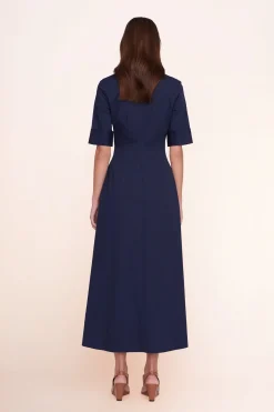 STAUD JOAN MAXI DRESS   NAVY Discount