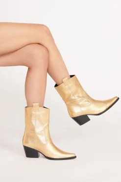 STAUD JUNE BOOT   GOLD Discount