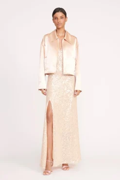 STAUD KEZIA DRESS   BEIGE Hot
