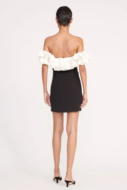 STAUD KIARA DRESS  BLACK IVORY BLACKIVORY Online