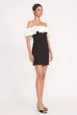 STAUD KIARA DRESS  BLACK IVORY BLACKIVORY Online