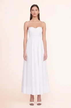 STAUD LANDRY DRESS   WHITE Outlet